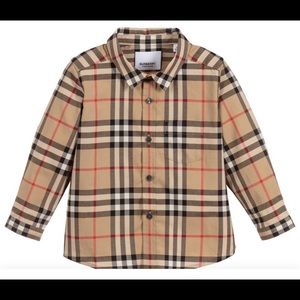 Burberry long sleeves baby shirt